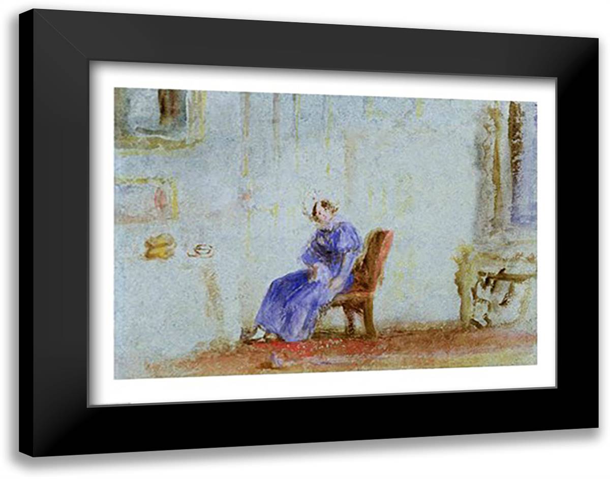 Spilt Milk, c.1828 28x22 Black Modern Wood Framed Art Print Poster by Turner, J.M.W.