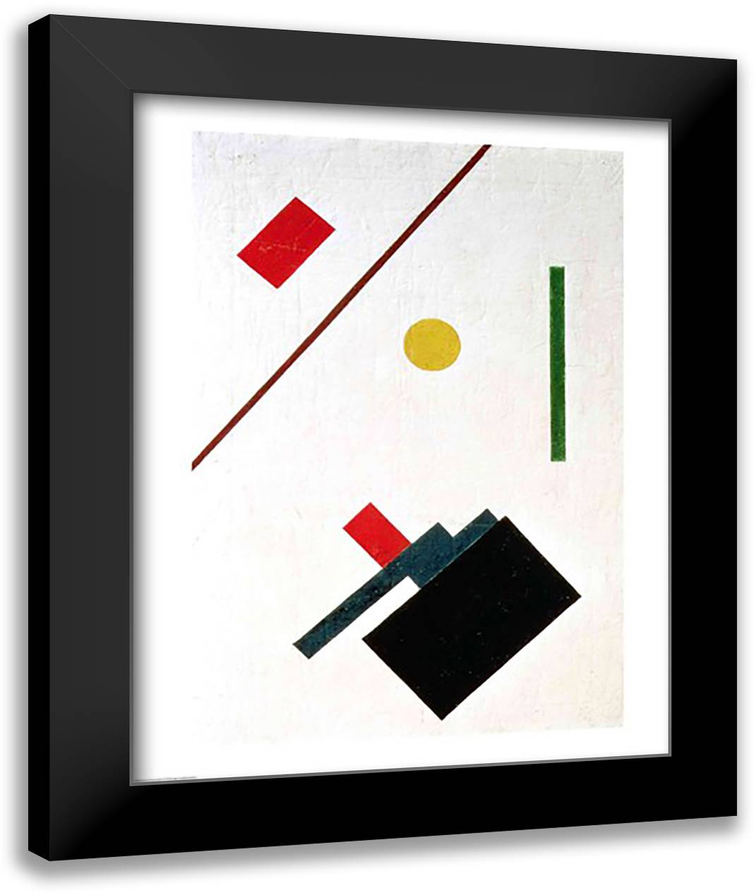 Suprematist Composition, 1915 22x28 Black Modern Wood Framed Art Print Poster by Malevich, Kazimir