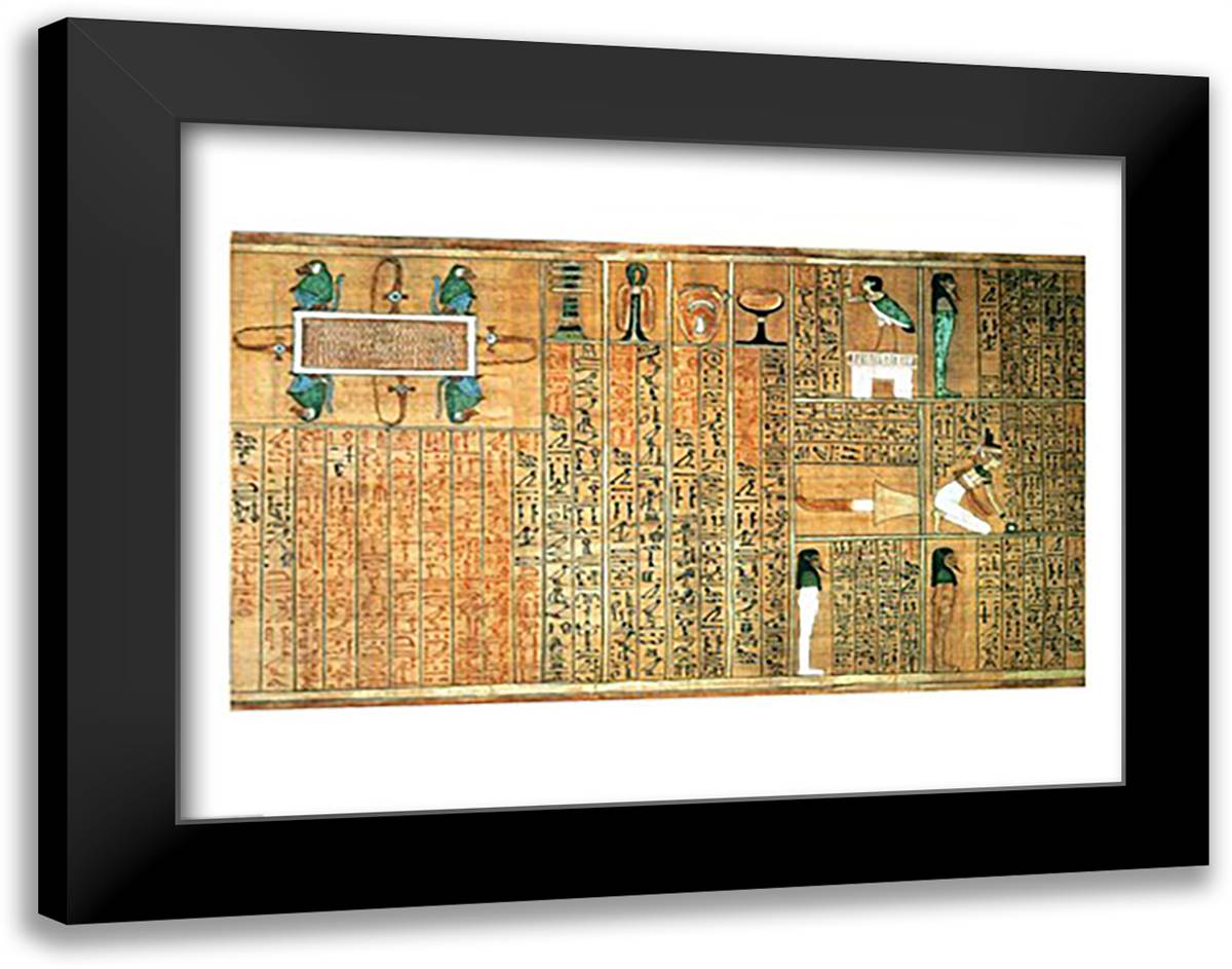 Detail depicting the deceased and his Ba 28x22 Black Modern Wood Framed Art Print Poster