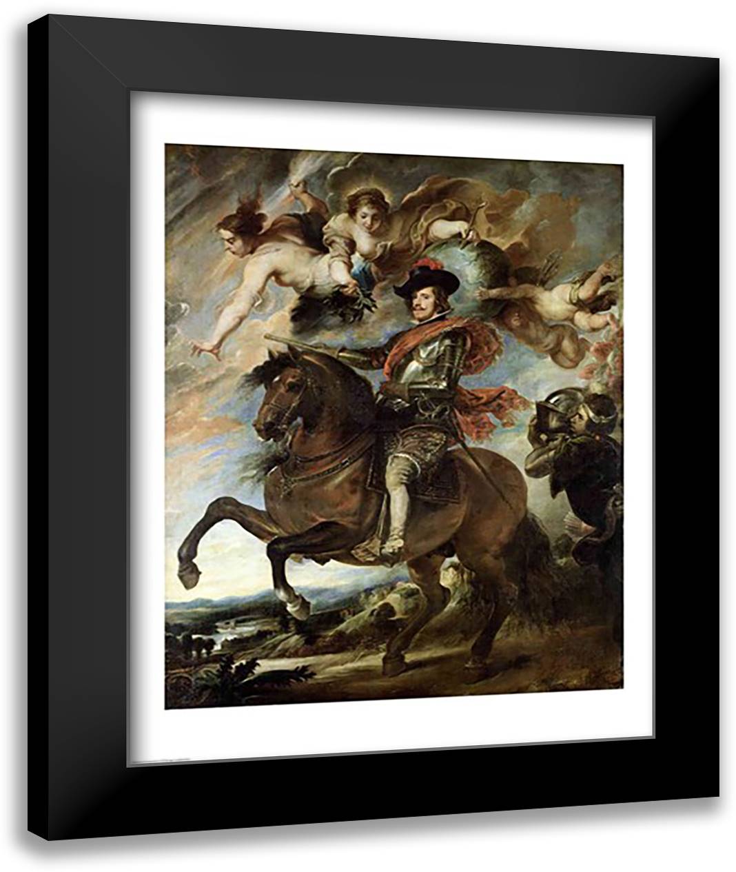 Portrait of Philip IV 22x28 Black Modern Wood Framed Art Print Poster by Rubens, Peter Paul