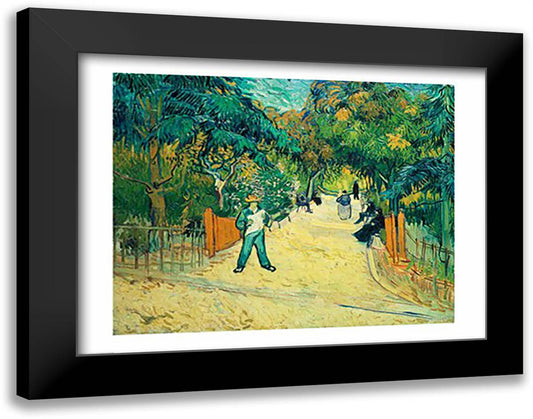 Entrance to the Public Gardens in Arles, 1888 28x22 Black Modern Wood Framed Art Print Poster by Van Gogh, Vincent