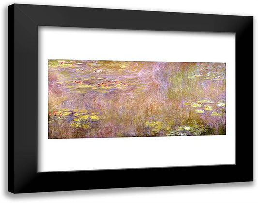 Waterlilies, after 1916 28x22 Black Modern Wood Framed Art Print Poster by Monet, Claude