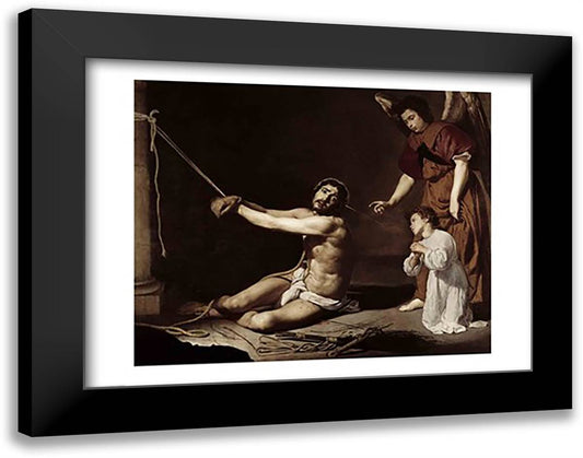 Christ After the Flagellation Contemplated by the Christian Soul 28x22 Black Modern Wood Framed Art Print Poster by Velazquez, Diego