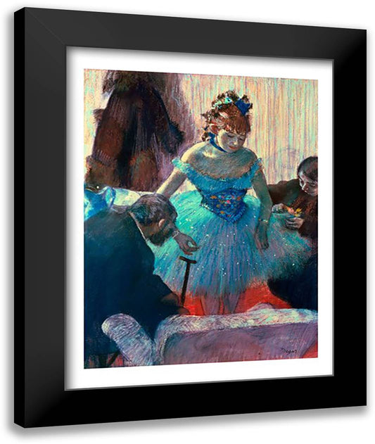 Dancer in her dressing room 22x28 Black Modern Wood Framed Art Print Poster by Degas, Edgar