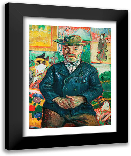 Pere Tanguy 22x28 Black Modern Wood Framed Art Print Poster by Van Gogh, Vincent