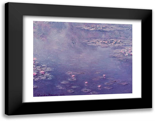Nympheas, 1906 28x22 Black Modern Wood Framed Art Print Poster by Monet, Claude