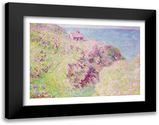 Customs house at Varengeville, 1897 28x22 Black Modern Wood Framed Art Print Poster by Monet, Claude