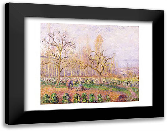 Orchard at Pontoise, 1878 28x22 Black Modern Wood Framed Art Print Poster by Pissarro, Camille