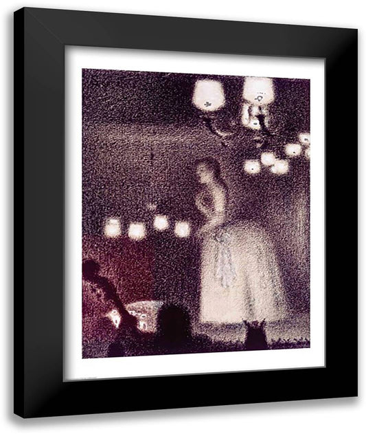 At the Eden Concert 22x28 Black Modern Wood Framed Art Print Poster by Seurat, Georges