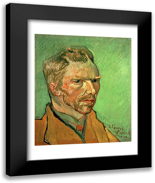 Self Portrait, 1888 22x28 Black Modern Wood Framed Art Print Poster by Van Gogh, Vincent