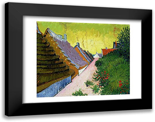 Mas at Saintes-Mairies, 1888 28x22 Black Modern Wood Framed Art Print Poster by Van Gogh, Vincent