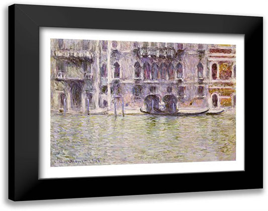 Le Palais da Mula, 1908 28x22 Black Modern Wood Framed Art Print Poster by Monet, Claude