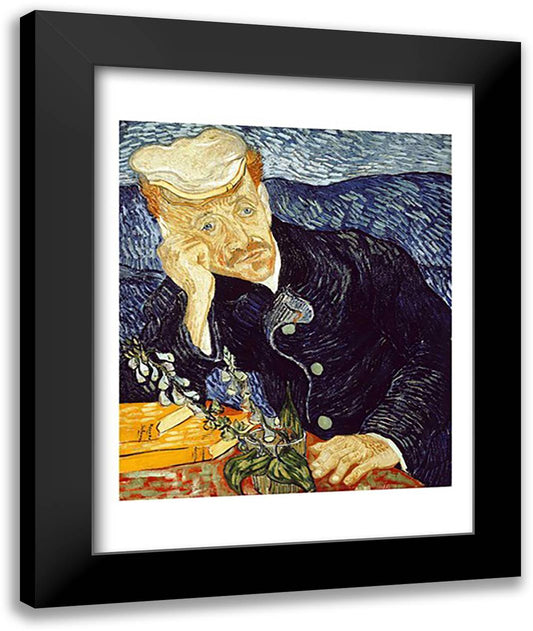 Portrait of Dr. Gachet 22x28 Black Modern Wood Framed Art Print Poster by Van Gogh, Vincent