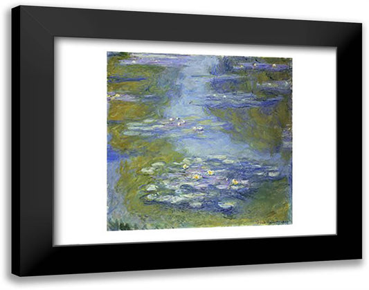 Waterlilies, 1907 28x22 Black Modern Wood Framed Art Print Poster by Monet, Claude