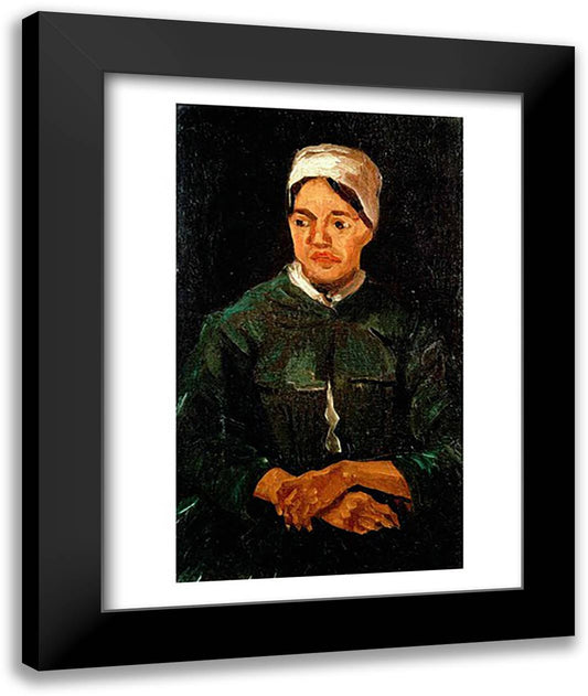 Peasant woman from Nuenen, 1885 22x28 Black Modern Wood Framed Art Print Poster by Van Gogh, Vincent