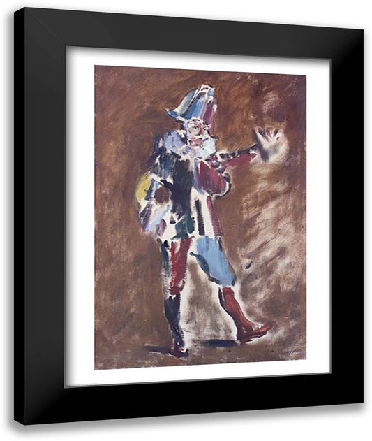 Study for Polichinelle, 1873 22x28 Black Modern Wood Framed Art Print Poster by Manet, Edouard