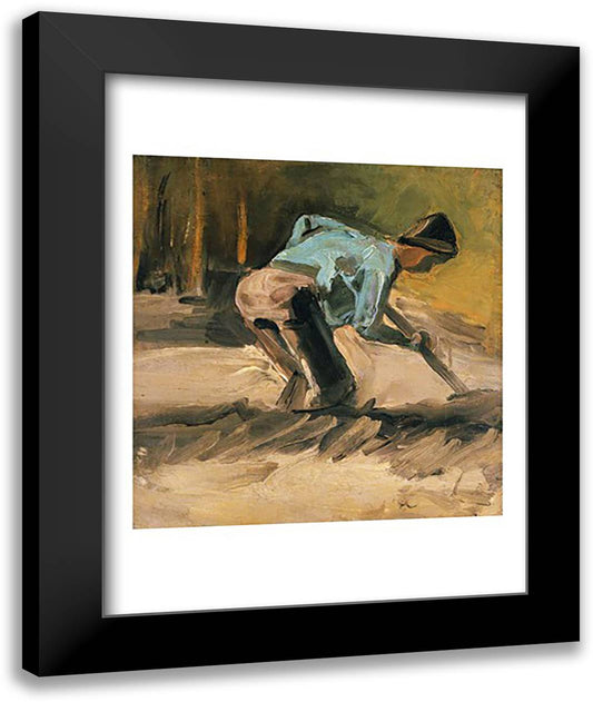 Man at Work, c.1883 22x28 Black Modern Wood Framed Art Print Poster by Van Gogh, Vincent