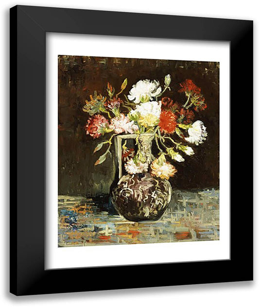Bouquet of Flowers 22x28 Black Modern Wood Framed Art Print Poster by Van Gogh, Vincent
