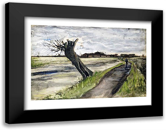 Pollard Willow, 1882 28x22 Black Modern Wood Framed Art Print Poster by Van Gogh, Vincent