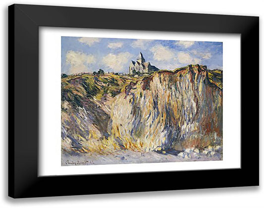 Church at Varengeville, Morning, 1882 28x22 Black Modern Wood Framed Art Print Poster by Monet, Claude