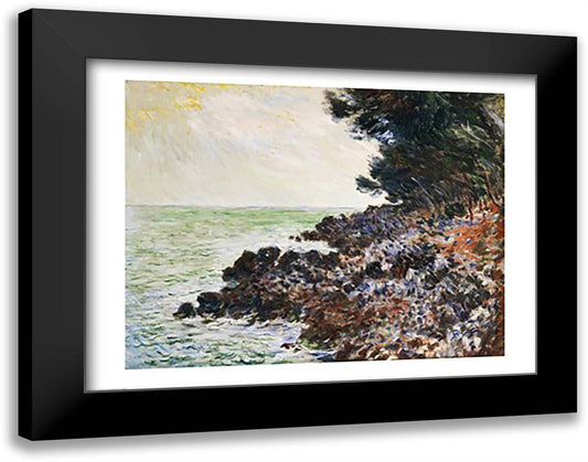 Cap Martin 28x22 Black Modern Wood Framed Art Print Poster by Monet, Claude