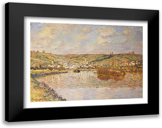 End of the Afternoon, Vetheuil 28x22 Black Modern Wood Framed Art Print Poster by Monet, Claude