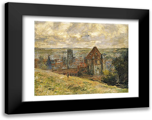 Dieppe, 1882 28x22 Black Modern Wood Framed Art Print Poster by Monet, Claude