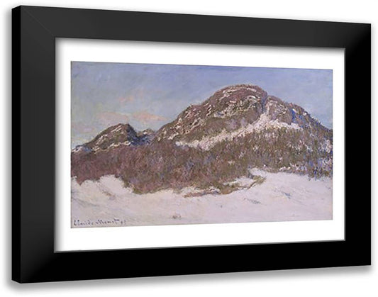 Mount Kolsaas in Sunlight, 1895 28x22 Black Modern Wood Framed Art Print Poster by Monet, Claude