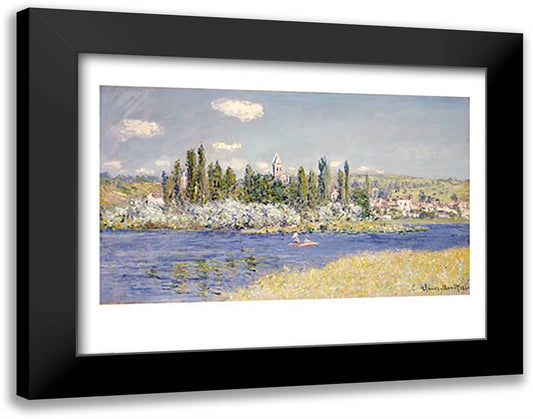 Vetheuil, 1880 28x22 Black Modern Wood Framed Art Print Poster by Monet, Claude