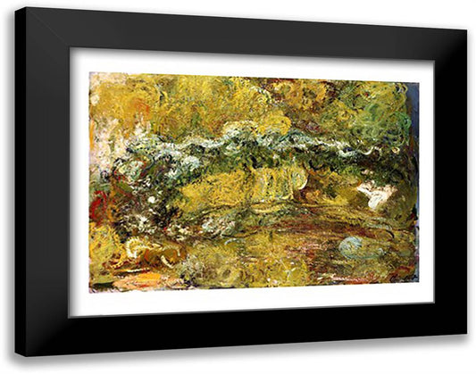The Japanese Bridge, c.1918-24 28x22 Black Modern Wood Framed Art Print Poster by Monet, Claude