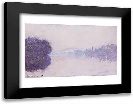 The Seine near Vernon, Morning Effect, c.1894 28x22 Black Modern Wood Framed Art Print Poster by Monet, Claude