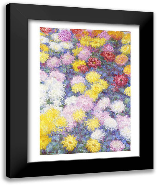 Chrysanthemums, 1897 22x28 Black Modern Wood Framed Art Print Poster by Monet, Claude