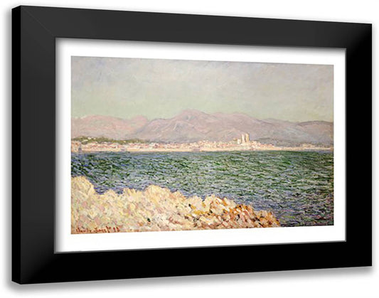 Gulf of Antibes, 1888 28x22 Black Modern Wood Framed Art Print Poster by Monet, Claude