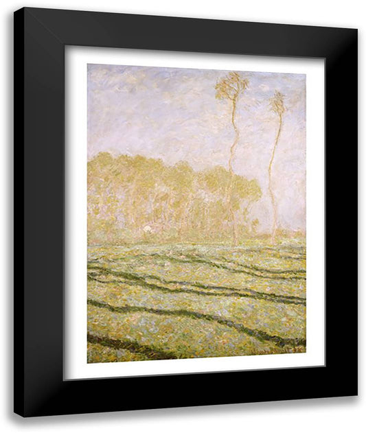 Spring Countryside at Giverny, 1894 22x28 Black Modern Wood Framed Art Print Poster by Monet, Claude