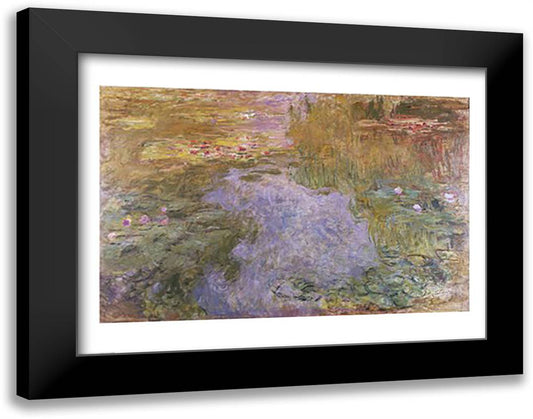Water Lilies, 1919 28x22 Black Modern Wood Framed Art Print Poster by Monet, Claude