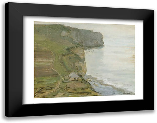 Cap d'Antifer, Etretat 28x22 Black Modern Wood Framed Art Print Poster by Monet, Claude
