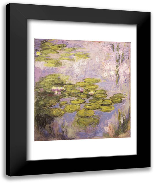 Nympheas, 1916-19 22x28 Black Modern Wood Framed Art Print Poster by Monet, Claude