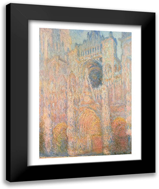 Rouen Cathedral, 1891 22x28 Black Modern Wood Framed Art Print Poster by Monet, Claude