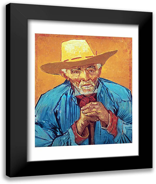 Old Peasant 22x28 Black Modern Wood Framed Art Print Poster by Van Gogh, Vincent