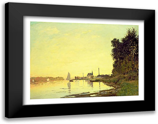 Argenteuil, at the End of the Afternoon, 1872 28x22 Black Modern Wood Framed Art Print Poster by Monet, Claude