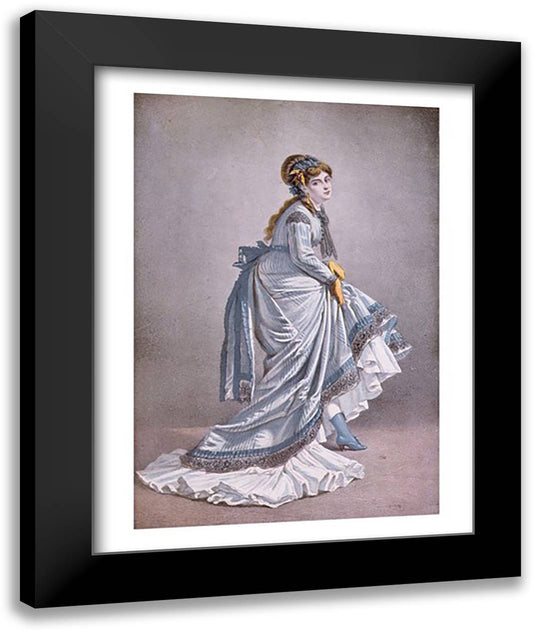 Die Kokotte', 1875 22x28 Black Modern Wood Framed Art Print Poster by Monet, Claude