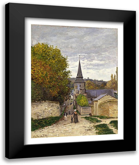 Street in Sainte-Adresse, 1868-70 22x28 Black Modern Wood Framed Art Print Poster by Monet, Claude
