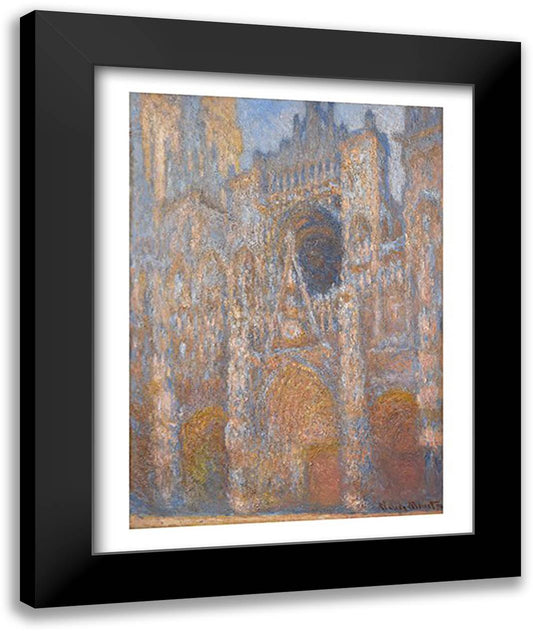 Rouen Cathedral, Facade, 1894 22x28 Black Modern Wood Framed Art Print Poster by Monet, Claude