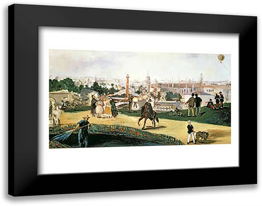The Exposition Universelle, 1867 28x22 Black Modern Wood Framed Art Print Poster by Manet, Edouard