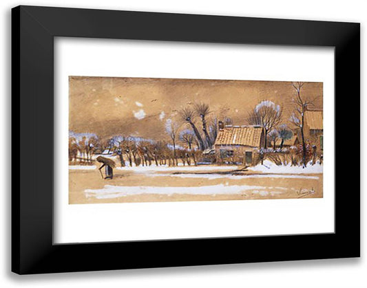 Winter, 1881 28x22 Black Modern Wood Framed Art Print Poster by Van Gogh, Vincent