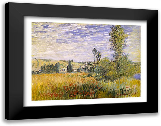 Vetheuil 28x22 Black Modern Wood Framed Art Print Poster by Monet, Claude
