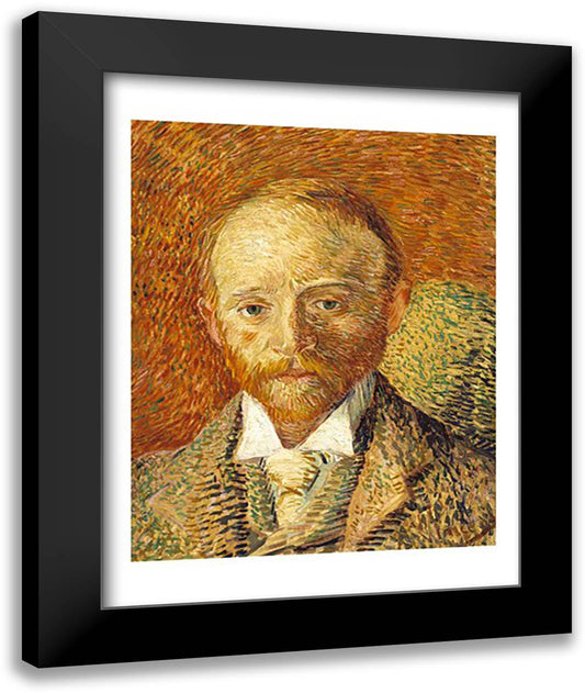 Portrait of Alexander Reid 22x28 Black Modern Wood Framed Art Print Poster by Van Gogh, Vincent