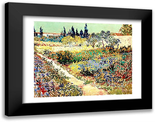 The Garden at Arles, 1888 28x22 Black Modern Wood Framed Art Print Poster by Van Gogh, Vincent