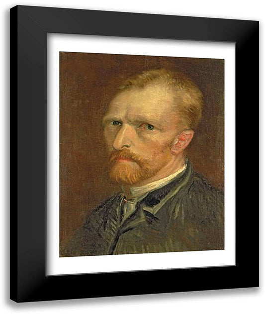 Self portrait, 1886 22x28 Black Modern Wood Framed Art Print Poster by Van Gogh, Vincent