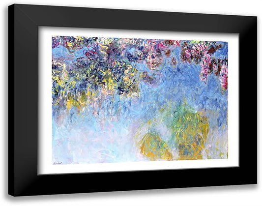 Wisteria, 1920-25 28x22 Black Modern Wood Framed Art Print Poster by Monet, Claude